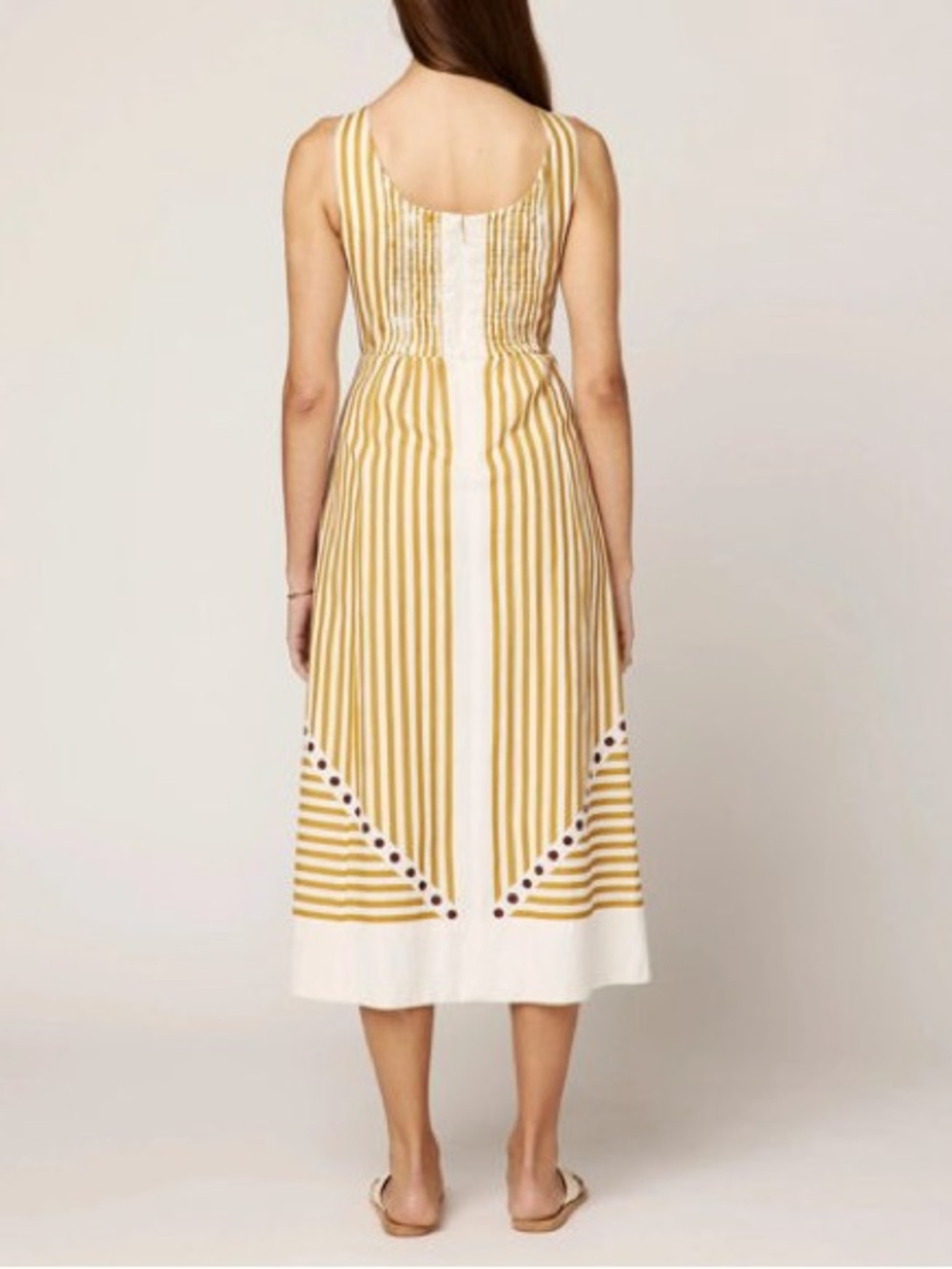 NWT Cleobella Cotton Linen Rhiannon Ankle Day Dress in Lusso Stripe size Small - Picture 3 of 8